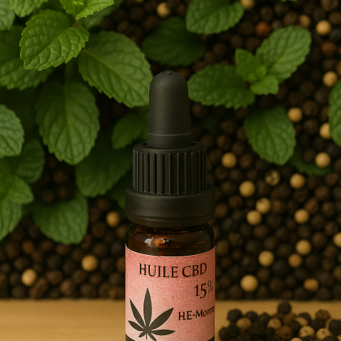 huile cbg 15% menthe poivré
